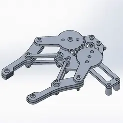 clamp_aluminuim_assembly.gif (Robotic Arm) Metallic Mechanical robotic Gripper/clamp