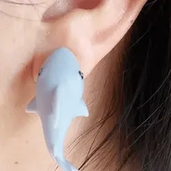 D.gif Shark Earrings- S203D20