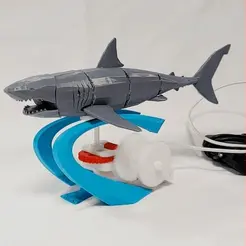 SharkM3_GIF.gif Fichier STL gratuit Un requin motorisé・Objet pour impression 3D à télécharger