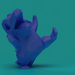 ezgif.com-gif-maker-2.gif Download STL file Happy Totodile Low Poly • Object to 3D print, madDoctor