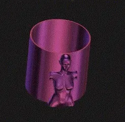 pot-femme-rose-love.gif STL file pencil pot woman love pink love・3D printable model to download, koncept-3d