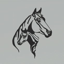 Küschelde-Pferde.gif STL file Snuggly horses・3D printer design to download, 3DFilePrinter
