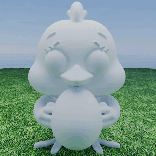 Easter Chick with Egg 3D model