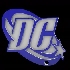 DC-gif.gif DC comics Logo Keychain