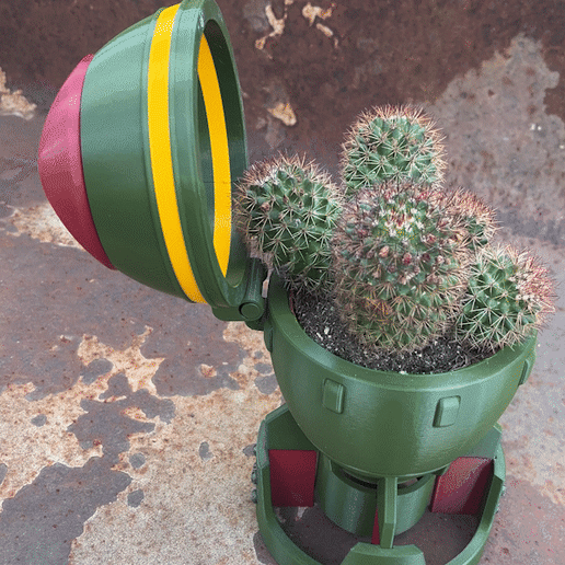 Fallout Mini Nuke Bomb Flower Pot OBJ File for 3D printingCults