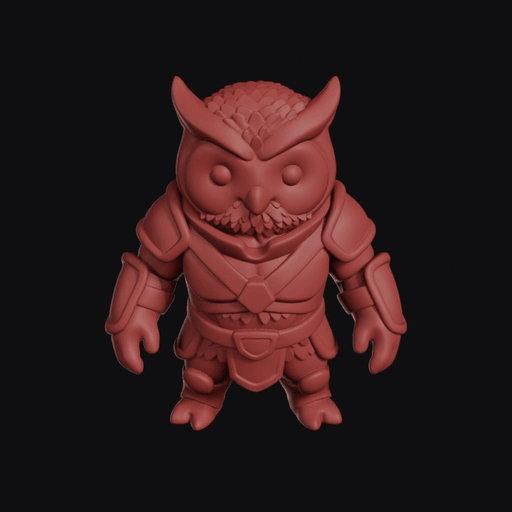 Owl Soldier In Layered Armor