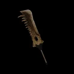 bonesword.gif Monster Hunter Life Size Cosplay Jawblade Bone Greatsword Prop Replica