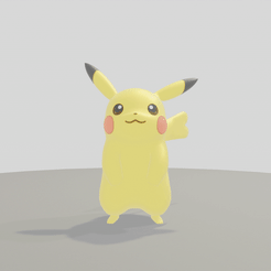 Pikachu-1.gif STL-Datei Pokémon - Pikachu・3D-druckbares Modell zum Herunterladen