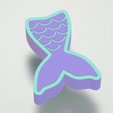 STL00634-GIF1.gif 3pc Mermaid Tail Push Mold