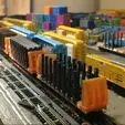 long-ore-train-with-shorty-tankcars.gif Free 40' & 65' N Scale Ore Gondola for Micro-Trains Couplers Static Display or Kid's Toy & NW2 Locomotive! Four different ore loads.