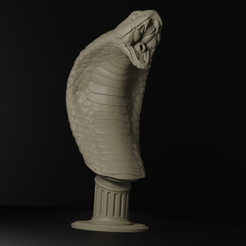 gifmaker_me-2.gif Fichier STL Statue de tête de serpent・Modèle à imprimer en 3D à télécharger