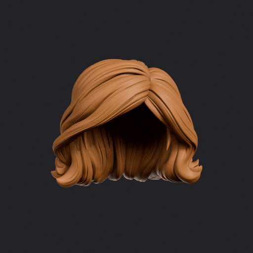 Broad Side Curtain Bob with Turned Ends Hairstyle