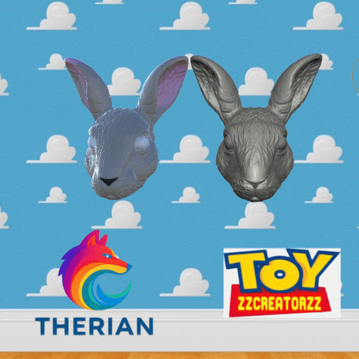 therian rabbit head