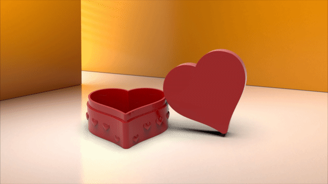 untitled.164.gif STL file Valentine's day gift box : Heart Box・3D printer design to download, samlyn696