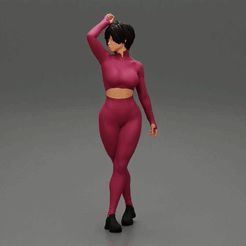 ezgif.com-gif-maker-26.gif Archivo 3D Mujer delgada y deportiva estirando y haciendo ejercicio con el pelo corto modelo de impresión 3D・Modelo de impresora 3D para descargar, 3DGeshaft