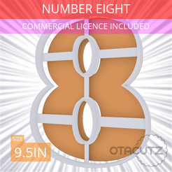 Number_Eight~9.5in.gif STL file Number Eight Cookie Cutter 9.5in / 24.1cm・3D print design to download
