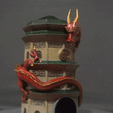 dragonpagode.gif DRAGON DICE TOWER EASTERN WITH STORAGE COMPARTMENT