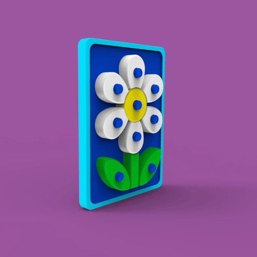 Flower Assembly Puzzle for Kids 3D model