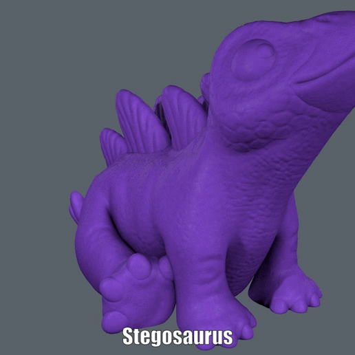 Stegosaurus (Easy print no support) 3D model
