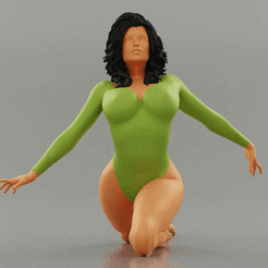 ezgif.com-gif-maker-24.gif Файл 3D Молодая девушка, выполняющая позу йоги 3D модель для печати・Модель для печати в 3D скачать, 3DGeshaft