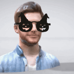 occhiali-halloween.gif STL file Halloween pumpkin glasses・3D printer design to download