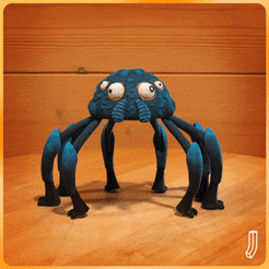 Spider-1080x1080.gif STL file Articulated crazy spider・3D print design to download, J-view