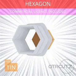 Hexagon~1in.gif Hexagon Cookie Cutter 1in / 2.5cm