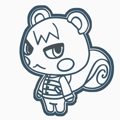 GIF.gif STL file MARSHAL - COOKIE CUTTER / ANIMAL CROSSING・3D print object to download