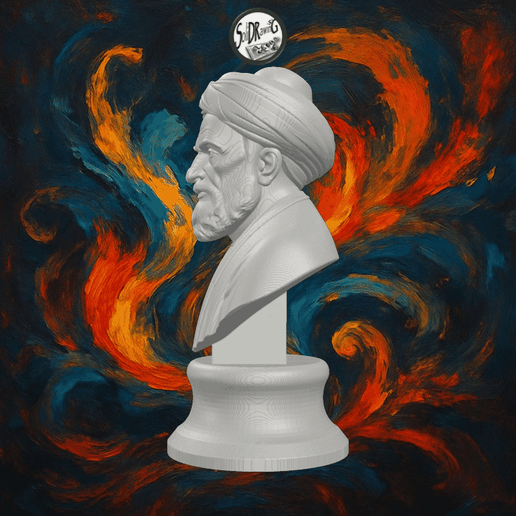 Persian Poet Omar Khayyam Sculpture – SoliDRawinGs SG3241