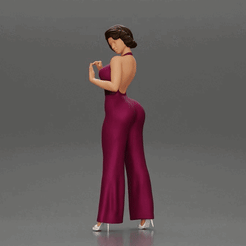 ezgif.com-gif-maker-34.gif Файл 3D Модная девушка в купальнике и на каблуках опирается на автомобиль・Дизайн 3D-печати для загрузки3D