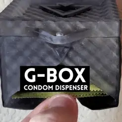 G-Box-Condom-Dispencer.gif Archivo 3D Dispensador de preservativos G-Box - Funda para preservativos de agarre rápido - Montaje en pared o mesilla de noche - Safe Sexy Smooth - Con capacidad para 12 preservativos・Diseño de impresora 3D para descargar