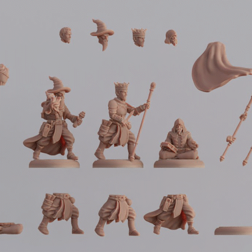 Modular magnetic DnD figure – Mage