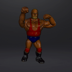 GIF3.gif Archivo STL WWF WWE SIMBA KNOCK OUT JOE WENTOYS SERIE 1 HASBRO WRESTLING CHAMPS・Diseño de impresión en 3D para descargar, vadi