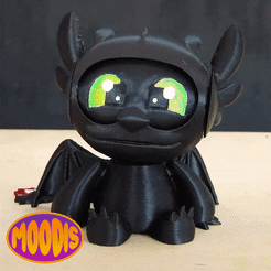 caras.gif Download STL file Toothless Moodis • 3D print design, Finnick_nv
