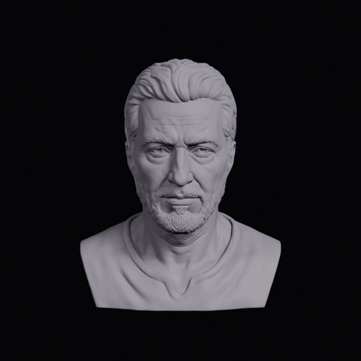 Face With Smooth Rounded Jaw Bust
