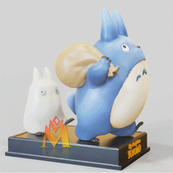Totoro-Family.gif STL file TOTORO Family - MY NEIGHBOR TOTORO-となりのトトロ-STUDIO GHIBLI-FANART・3D printing model to download