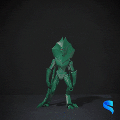 Arquillian-and-the-Articulated-Alien-GIF.gif 3D file Arquillian & the Articulated Alien・3D print design to download