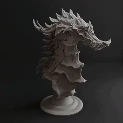 NewTUrnDragon0001-0100-1.gif OBJ file Sea Horse Dragon・Design to download and 3D print
