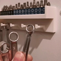 outil---1.gif STL file Universal tool holder (wall, door, etc)・3D printable model to download