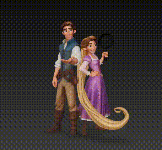 🐎 Rapunzel and Flynn Rider・ 3D File for 3D printing・Cults