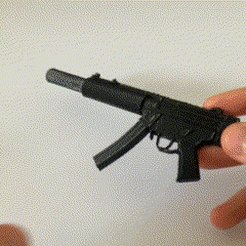 MP5-impressa.gif Fichier STL Modèle détaillé d'arme MP5 avec support・Objet pour impression 3D à télécharger, Edunbr3D