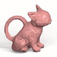 gif.gif Brass abyssinian cat low poly no.1