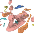 explosion_assembly.gif Archivo STL El libro de las motos espaciales Boba Fett Vespa Speeder mod・Objeto de impresión 3D para descargar, mrteal