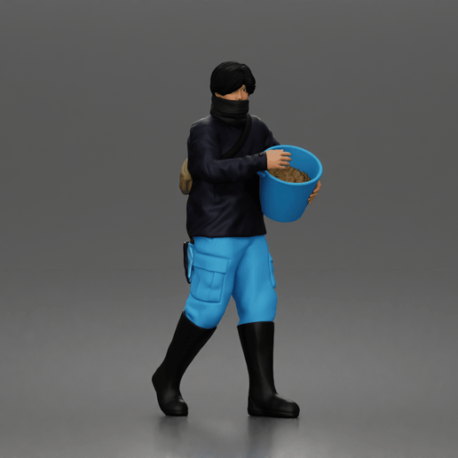 Dedicated Zoo Caretaker Feeding Monkeys And Comforting Punch