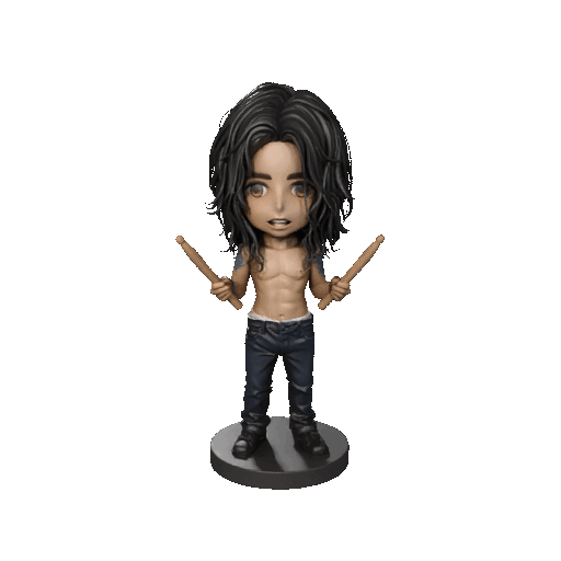 Dave Grohl – Nirvana Chibi Grunge Rock Drummer Figure (Fan Art)