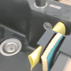 gif.gif STL file Sponge and cloth sink holder・3D printer design to download