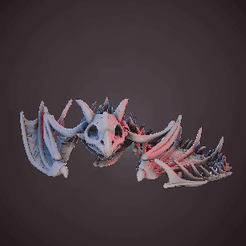 SkeletonDragon.gif STL file Dragon Skeleton・Model to download and 3D print, TwistyPrints