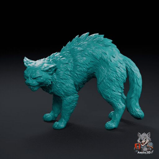 Bristling Witch Cat — Gato erizado de Halloween