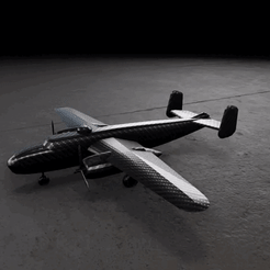 IMG_0444.gif Fichier STL B-25 Mitchell, réplique d'avion, maquette d'avion・Objet pour impression 3D à télécharger