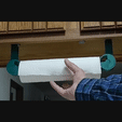 Under-cabinet-green-paper-towel-holder-2.gif Under cabinet quick load paper towel holder.
